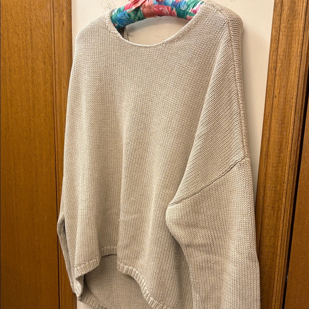 New! Banana Republic slouchy, low back, cotton & silk knit sweater